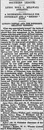 Match Report: Luton Town FC vs Millwall Athletic (6th Oct 1894)