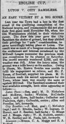 Match Report: Luton Town FC vs City Ramblers (13th Oct 1894)