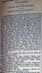 Match Report: Luton Town FC vs Royal Ordnance Factories (23rd Feb 1895)