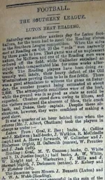 Match Report: Luton Town FC vs Reading (2nd Mar 1895)