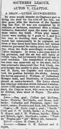 Match Report: Clapton vs Luton Town FC (16th Mar 1895)