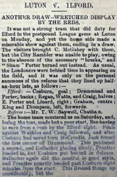 Match Report: Luton Town FC vs Ilford (18th Mar 1895)
