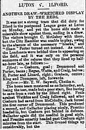 Match Report: Luton Town FC vs Ilford (18th Mar 1895)