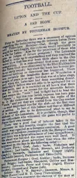 Match Report: Luton Town FC vs Tottenham Hotspur (12th Oct 1895)