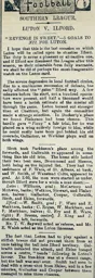 Match Report: Ilford vs Luton Town FC (11th Jan 1896)