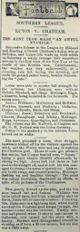 Match Report: Luton Town FC vs Chatham (29th Feb 1896)