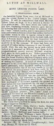Match Report: Millwall Athletic vs Luton Town FC (17th Oct 1896)