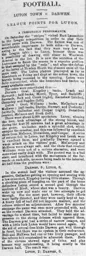Match Report: Darwen vs Luton Town FC (26th Feb 1898)
