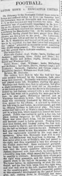 Match Report: Newcastle United vs Luton Town FC (12th Mar 1898)
