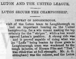 Match Report: Loughborough vs Luton Town FC (12th Apr 1898)