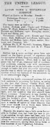Match Report: Luton Town FC vs Tottenham Hotspur (19th Sep 1898)