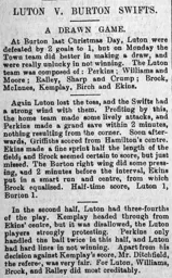 Match Report: Burton Swifts vs Luton Town FC (26th Dec 1898)