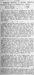 Match Report: Burton Swifts vs Luton Town FC (26th Dec 1898)