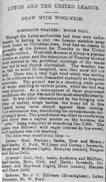 Match Report: Luton Town FC vs Woolwich Arsenal (27th Dec 1898)