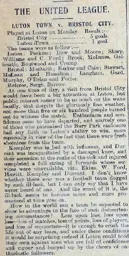 Match Report: Luton Town FC vs Bristol City (27th Feb 1899)