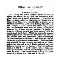 Match Report: Darwen vs Luton Town FC (11th Apr 1899)