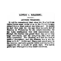 Match Report: Reading vs Luton Town FC (19th Apr 1899)