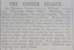 Match Report: Millwall Athletic vs Luton Town FC (24th Apr 1899)
