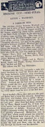 Match Report: Luton Town FC vs Watford (18th Nov 1899)
