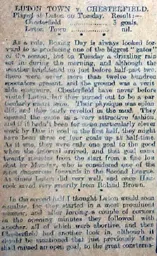 Match Report: Luton Town FC vs Chesterfield (26th Dec 1899)
