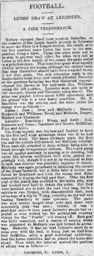 Match Report: Leicester Fosse vs Luton Town FC (20th Jan 1900)