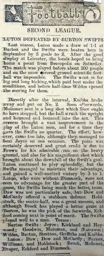 Match Report: Burton Swifts vs Luton Town FC (3rd Feb 1900)
