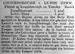 Match Report: Loughborough vs Luton Town FC (17th Apr 1900)