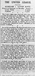 Match Report: Rushden vs Luton Town FC (3rd Sep 1900)