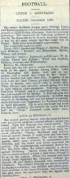 Match Report: Luton Town FC vs Kettering Town (5th Apr 1901)