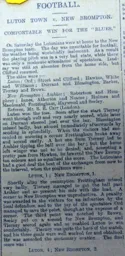 Match Report: Luton Town FC vs New Brompton (13th Apr 1901)