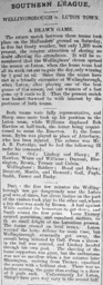 Match Report: Wellingborough vs Luton Town FC (21st Dec 1901)