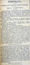 Match Report: Luton Town FC vs Kettering Town (28th Mar 1902)