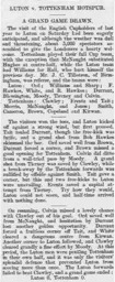 Match Report: Luton Town FC vs Tottenham Hotspur (29th Mar 1902)