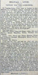 Match Report: Millwall vs Luton Town FC (1st Apr 1902)