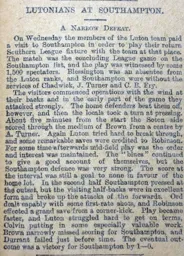 Match Report: Southampton vs Luton Town FC (9th Apr 1902)