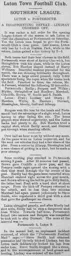 Match Report: Portsmouth vs Luton Town FC (6th Sep 1902)