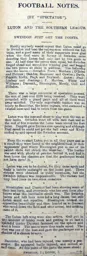 Match Report: Swindon Town vs Luton Town FC (20th Sep 1902)