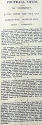 Match Report: Luton Town FC vs Lowestoft Town (15th Nov 1902)