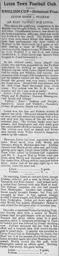 Match Report: Luton Town FC vs Fulham (29th Nov 1902)