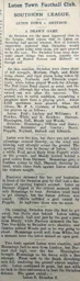 Match Report: Luton Town FC vs Swindon Town (3rd Jan 1903)