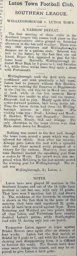 Match Report: Wellingborough vs Luton Town FC (14th Feb 1903)