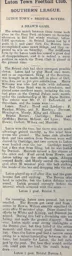 Match Report: Luton Town FC vs Bristol Rovers (21st Feb 1903)