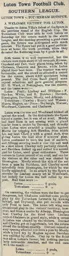 Match Report: Luton Town FC vs Tottenham Hotspur (21st Mar 1903)