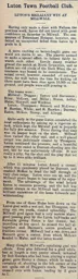 Match Report: Millwall vs Luton Town FC (19th Sep 1903)