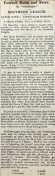 Match Report: Luton Town FC vs Tottenham Hotspur (5th Dec 1903)