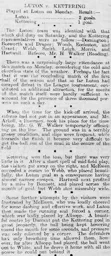Match Report: Luton Town FC vs Kettering Town (28th Dec 1904)