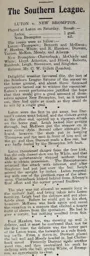Match Report: Luton Town FC vs New Brompton (16th Apr 1904)