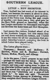 Match Report: Luton Town FC vs New Brompton (16th Apr 1904)