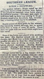 Match Report: Brentford vs Luton Town FC (5th Nov 1904)