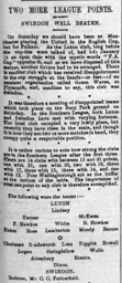 Match Report: Luton Town FC vs Swindon Town (14th Jan 1905)
